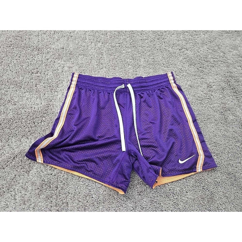 Nike Running Shorts Womens M Purple Elastic Waist Drawcord Lined Mesh Dri-Fit